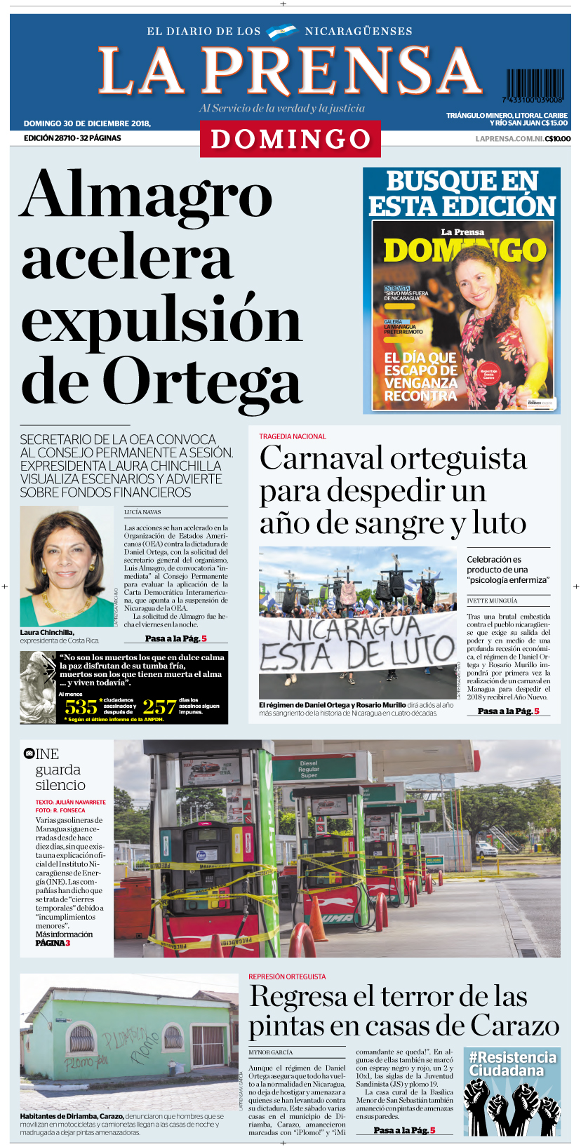 Portada impresa 30-12-2018