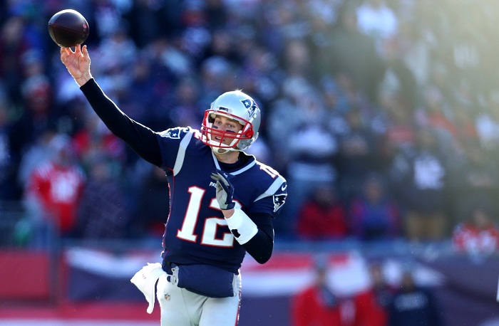 Tom Brady tuvo tres pases para anotación y llegó a la victoria a los Patriots de Nueva Inglaterra sobre los Jets de Nueva York este domingo. LA PRENSA/Maddie Meyer/Getty Images/AFP