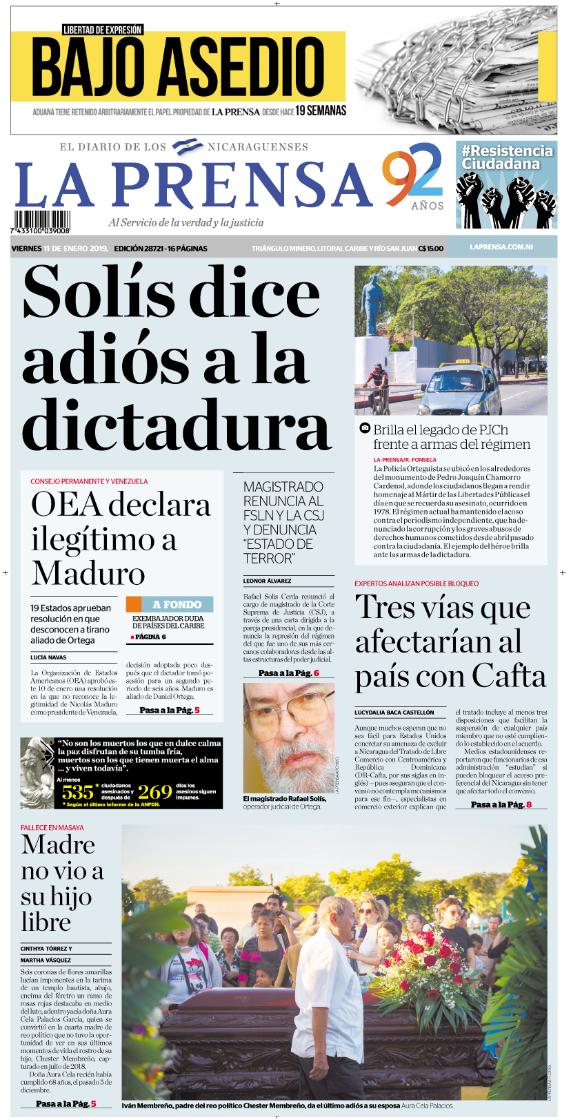 Portada impresa 11-01-2019
