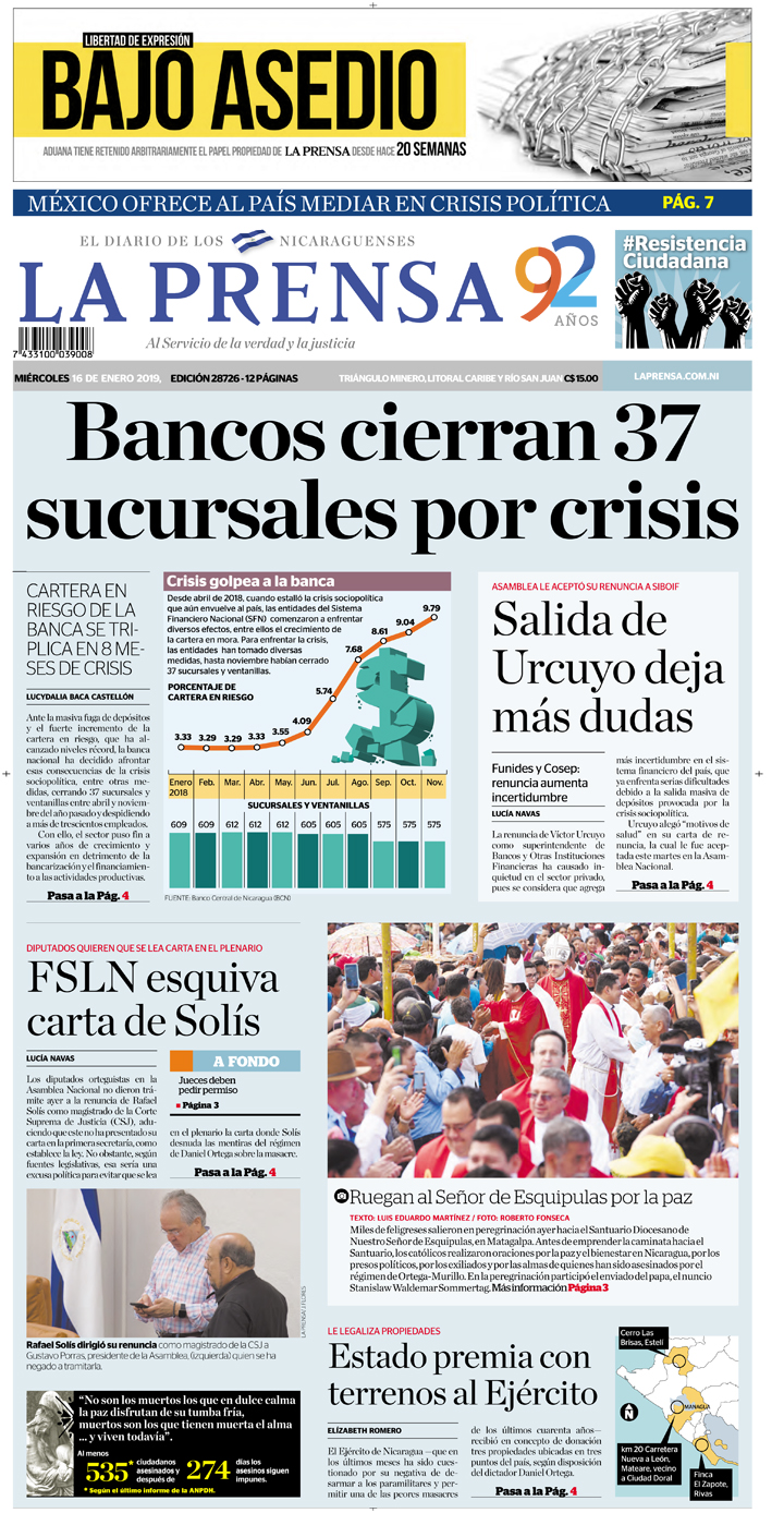 Portada impresa 06-01-2019