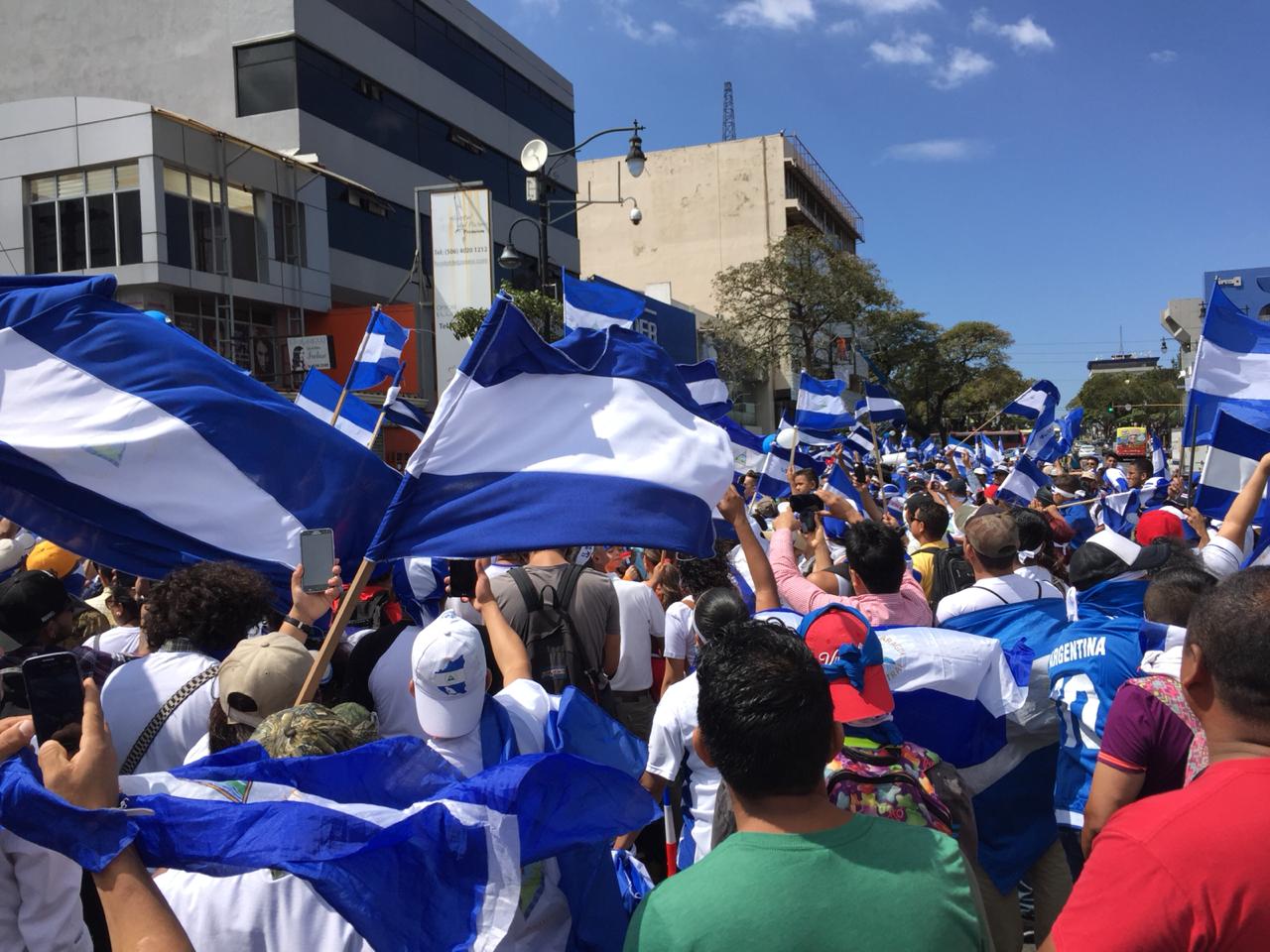 Este fin de semana también los nicaragüenses que están en Estados Unidos realizaron una manifestación en el estado de La Florida. LA PRENSA/ GERALL CHÁVEZ/ CORTESÍA