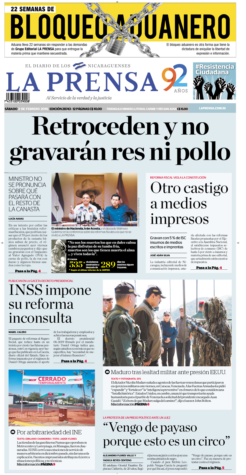 Portada impresa 02-02-2019