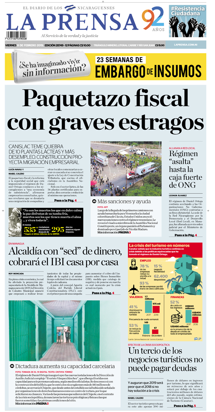Portada impresa 08-02-2019