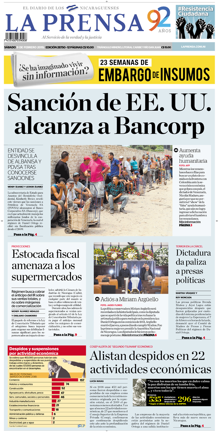 Portada impresa 09-02-2019