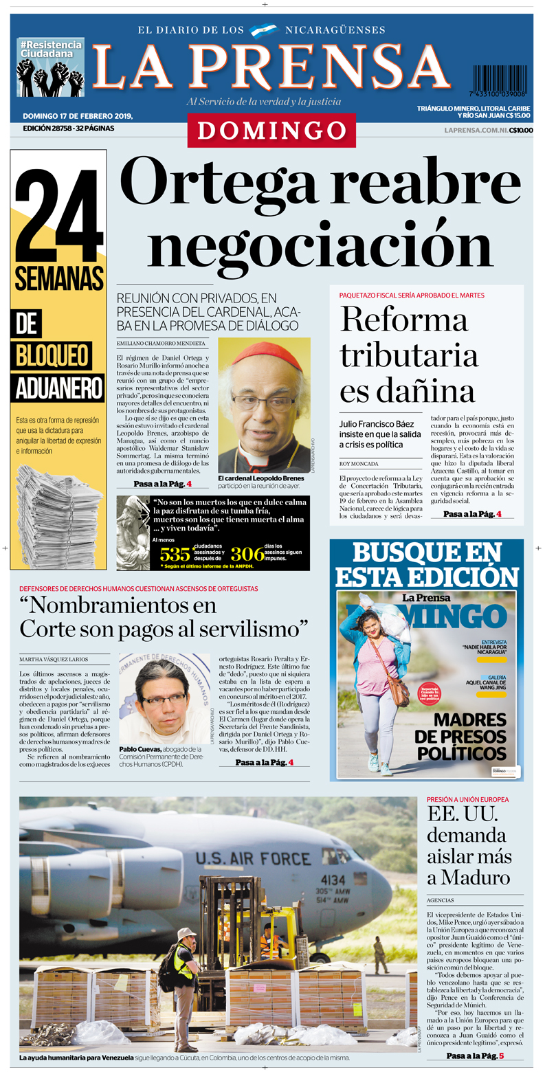 Portada impresa 17-02-2019