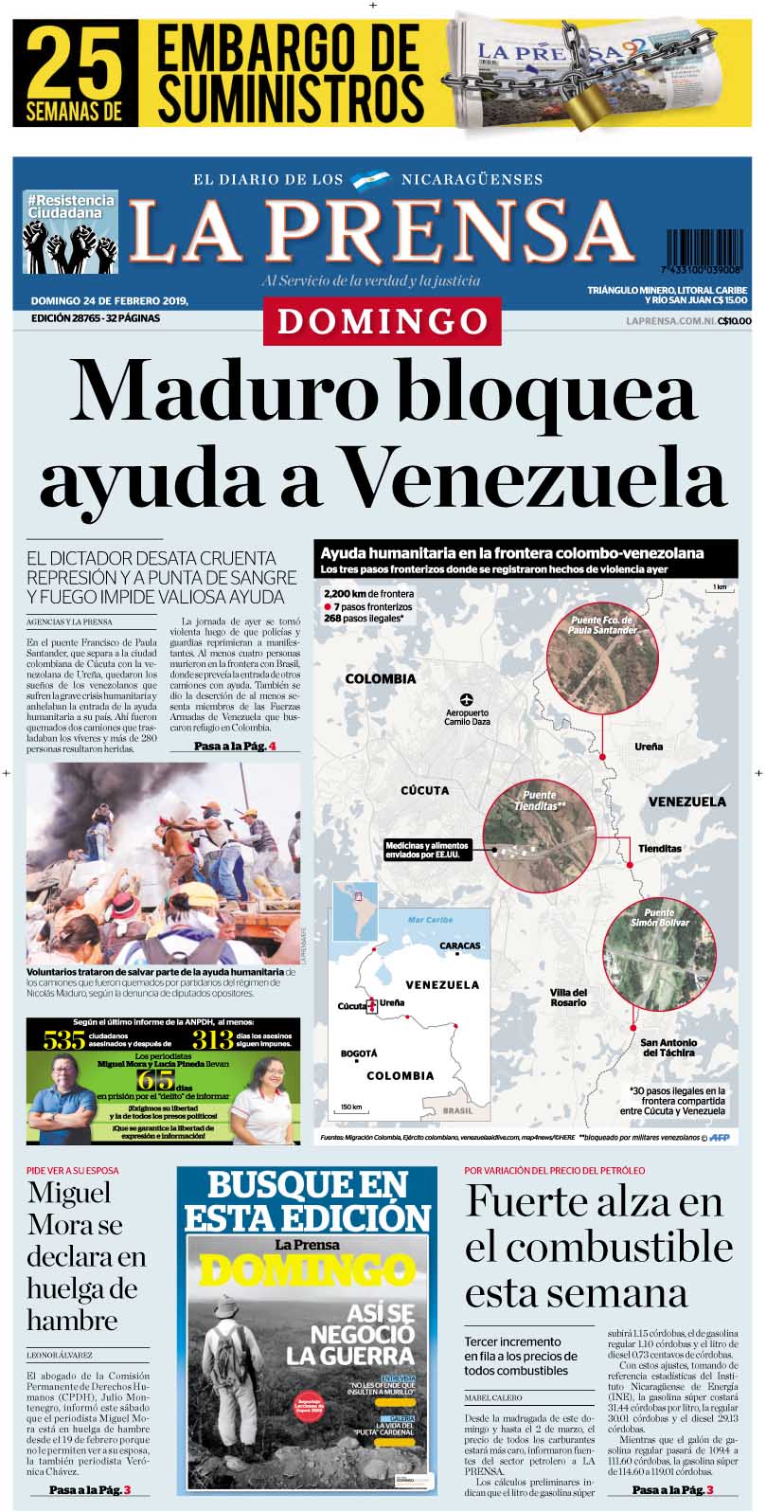 Portada impresa 24-2-2019