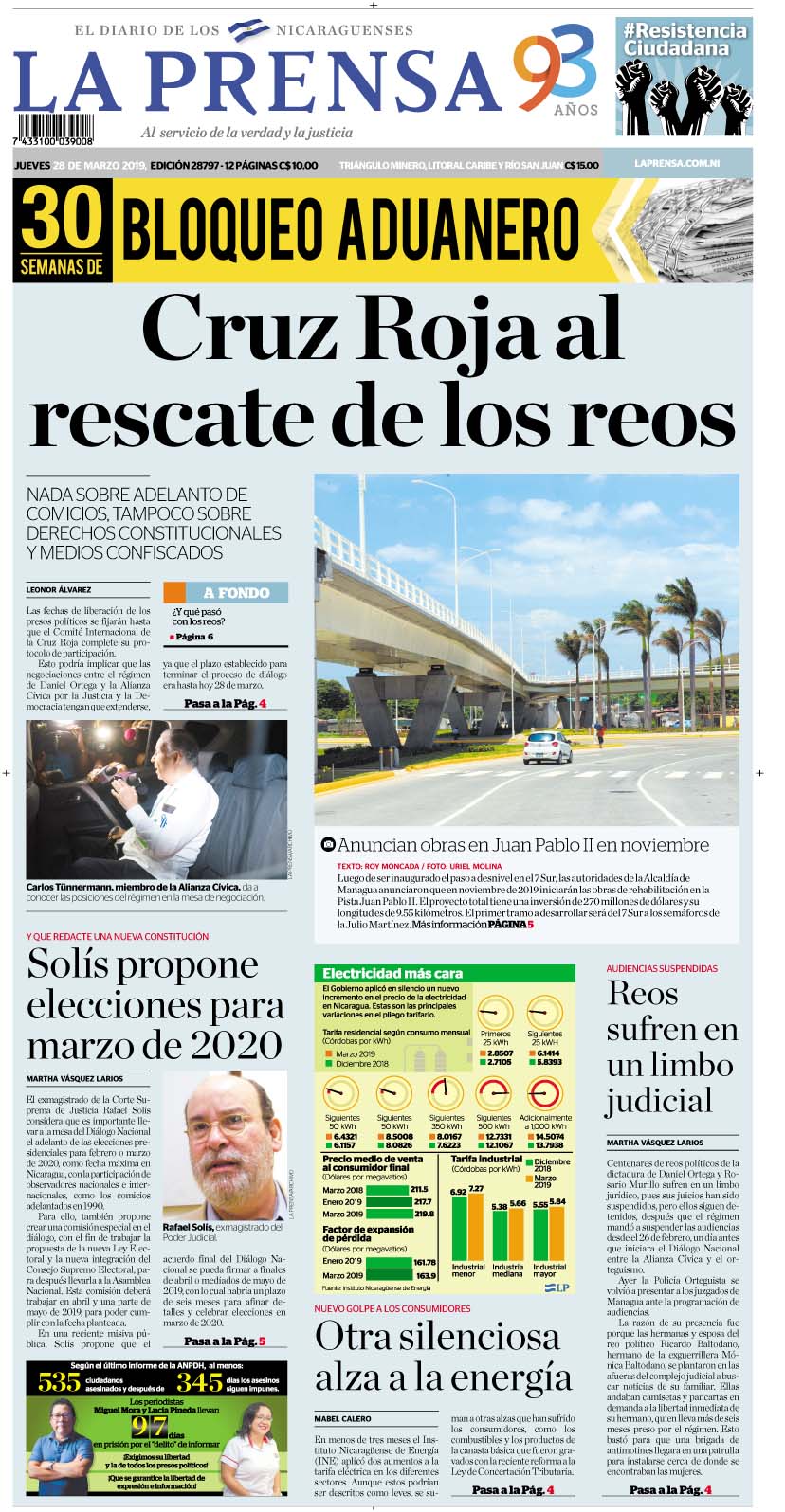 Portada impresa 28-3-2019