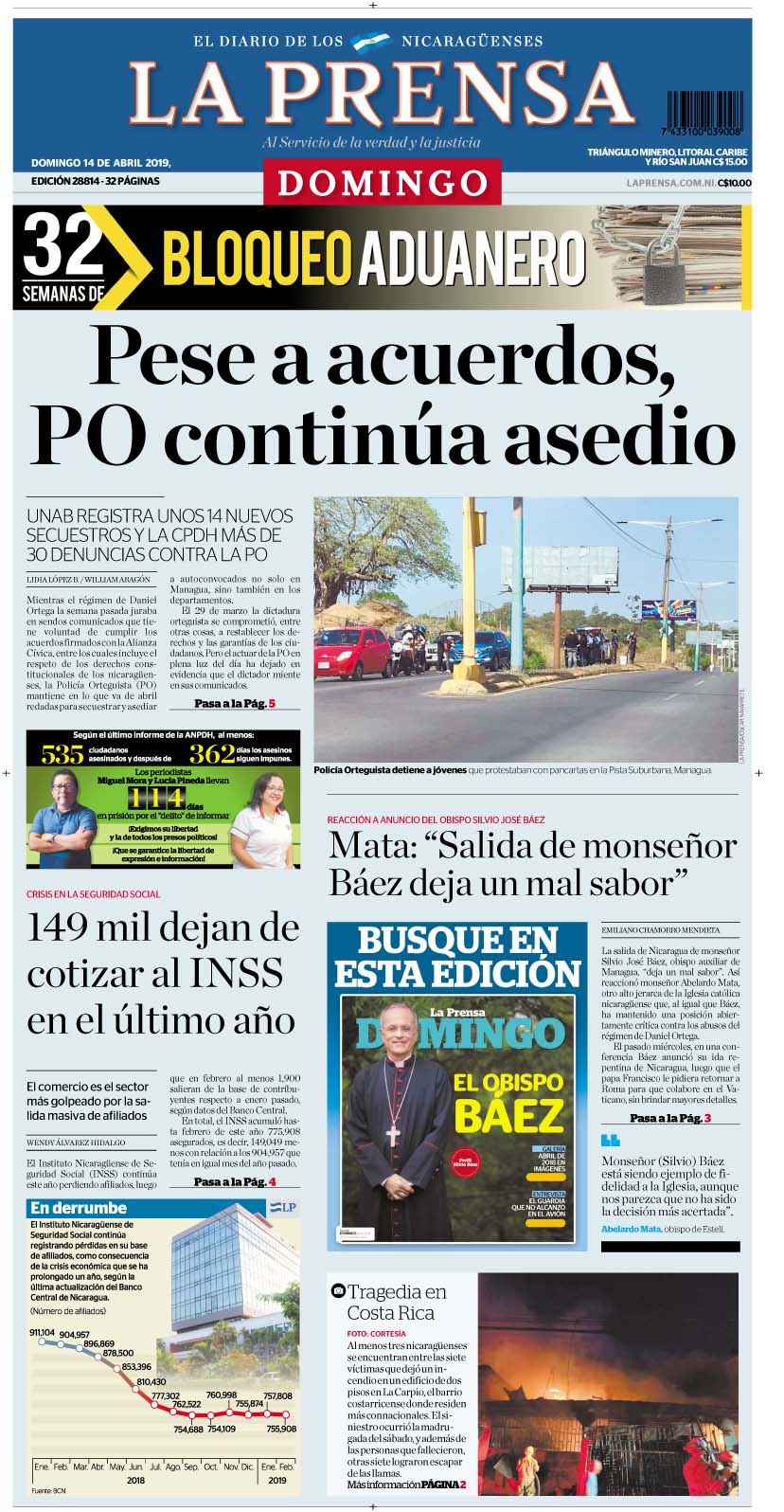 Portada impresa 14-4-2019