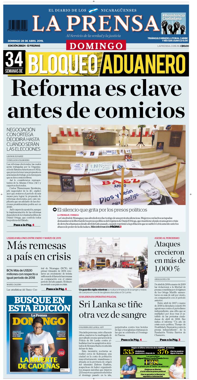 Portada impresa 28-4-2019