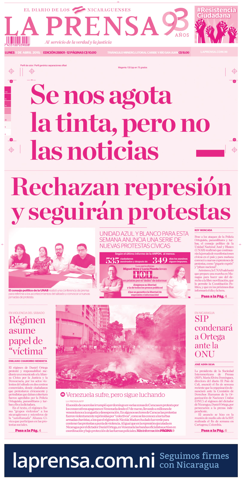 Portada impresa 01-04-2019