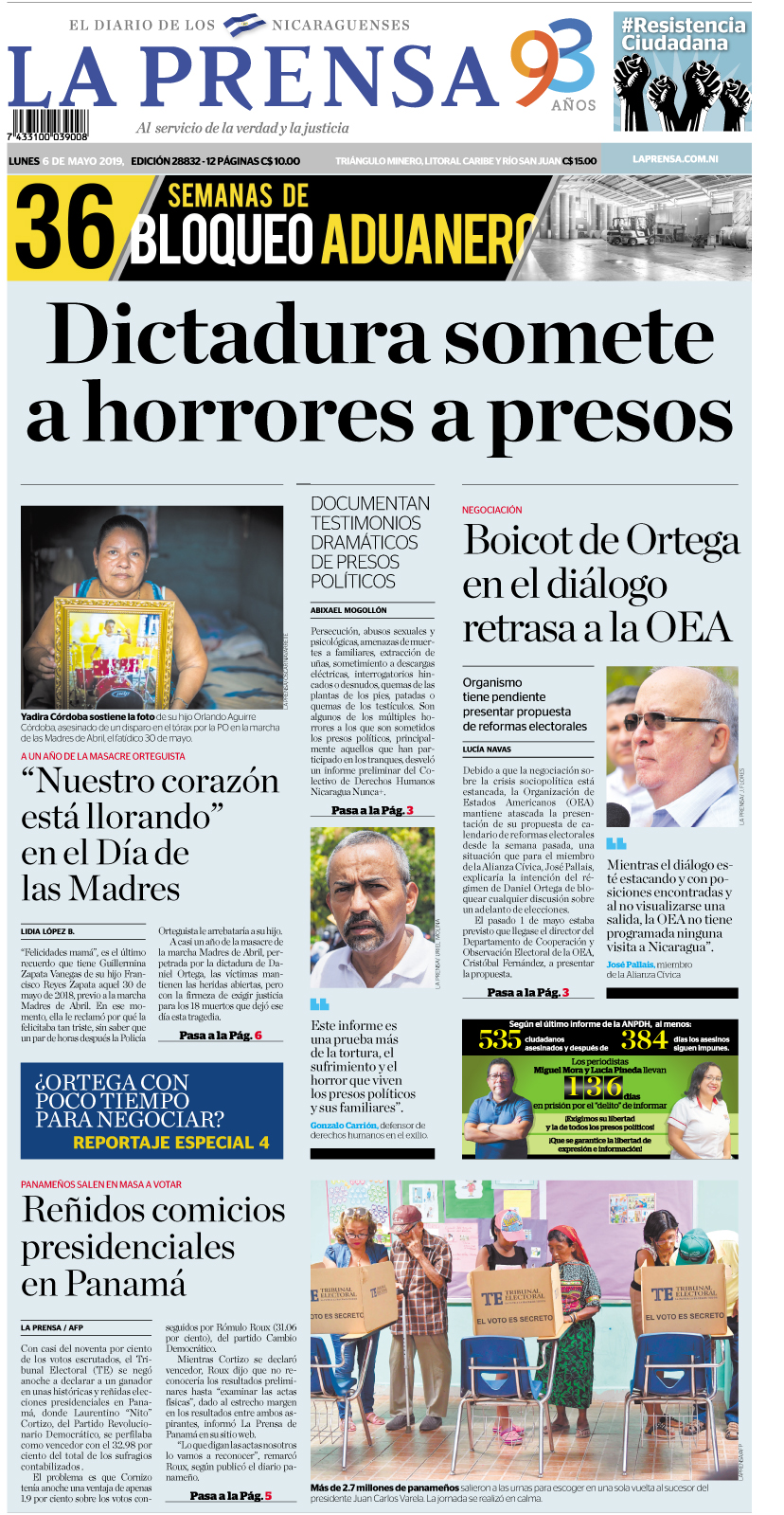 Portada impresa 06-05-2019