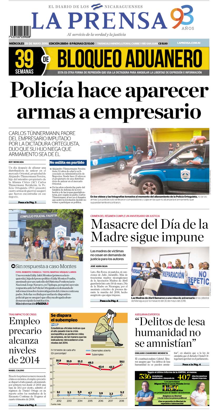 Portada impresa 29-5-2019