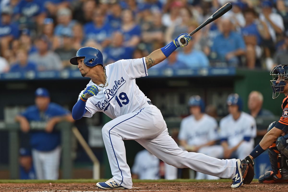 Cheslor Cuthbert batea para .314 con los Royals de Kansas City en el beisbol de las Grandes Ligas. LA PRENSA/ARCHIVO