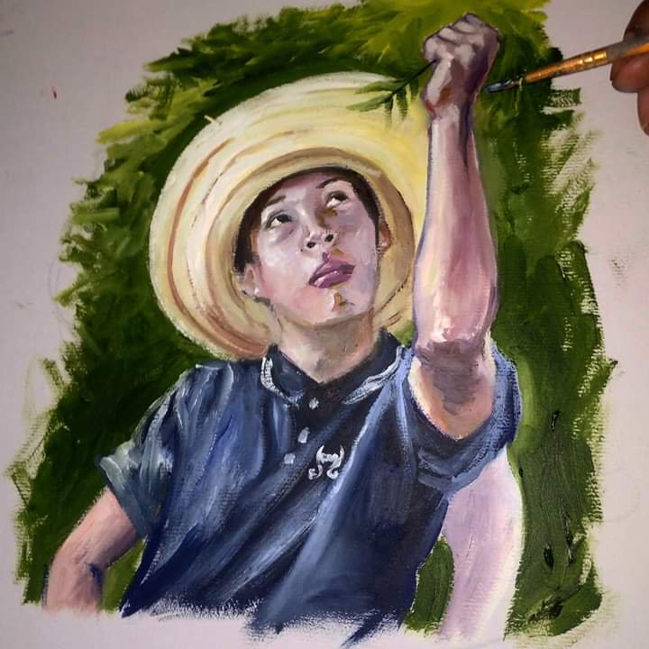 Pintura de Richard Edmundo Pavón Bermúdez realizada por Fernando Quintero. LA PRENSA/Cortesía