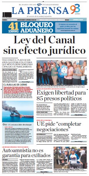 Portada impresa 14-06-2019