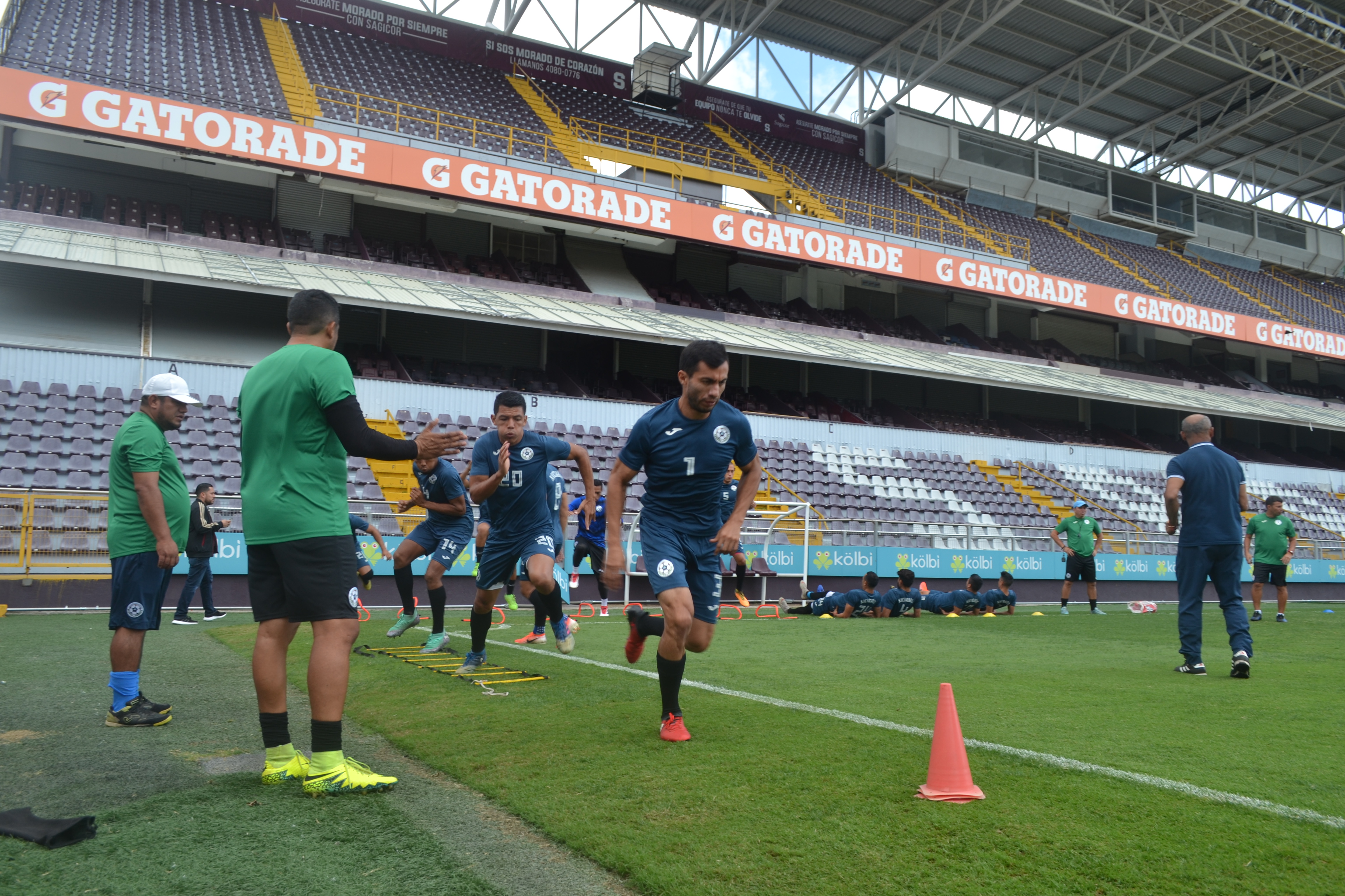 Manuel Rosas durante un entrenamiento en Costa Rica. LA PRENSA/German García