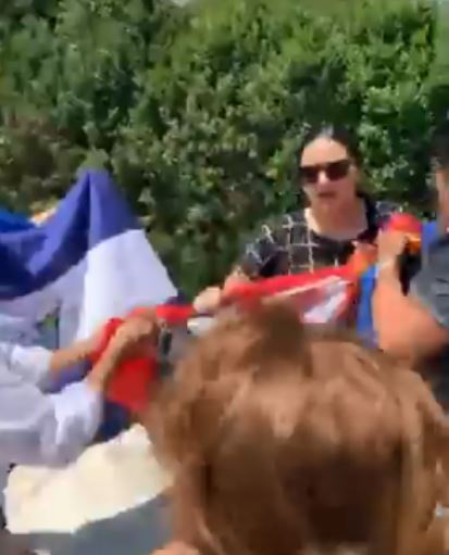 Detienen a tres fanáticos orteguistas tras confrontar a nicaragüenses en Washington