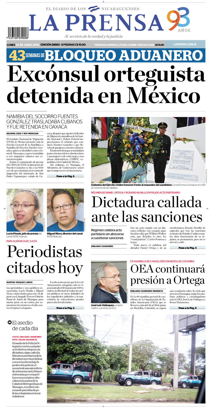 Portada impresa 24-06-2019