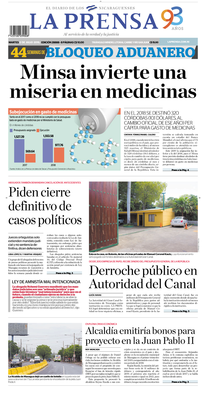 Portada impresa 02-07-2019