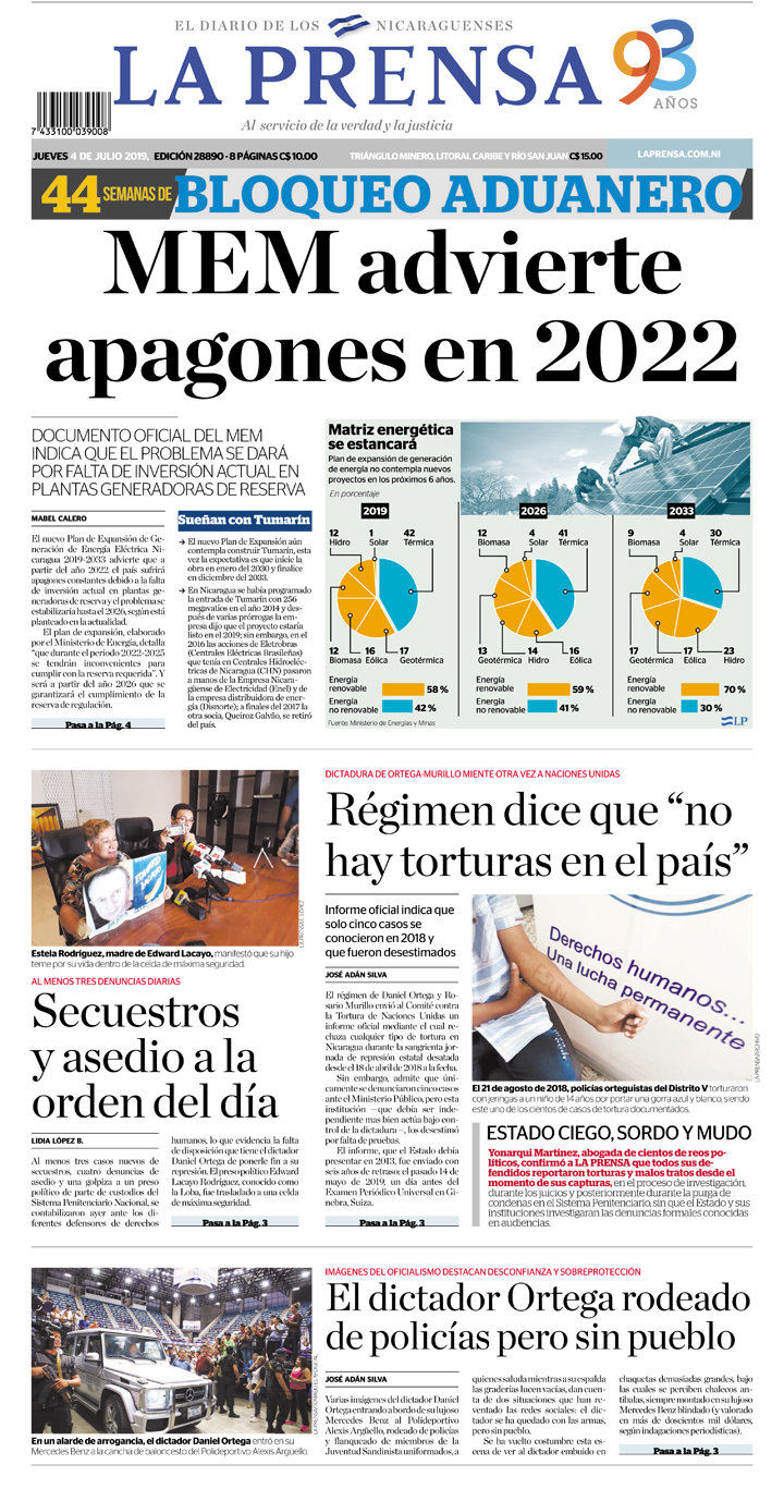 Portada impresa 04-07-2019