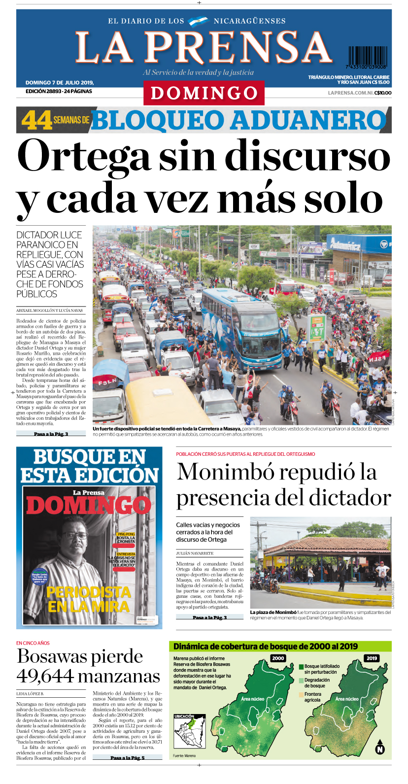 Portada impresa 07-07-2019