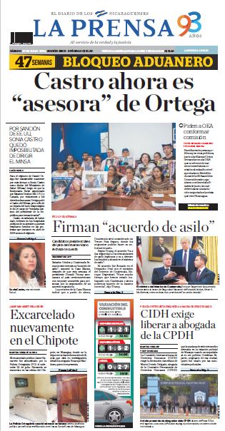 Portada impresa 27-07-2019