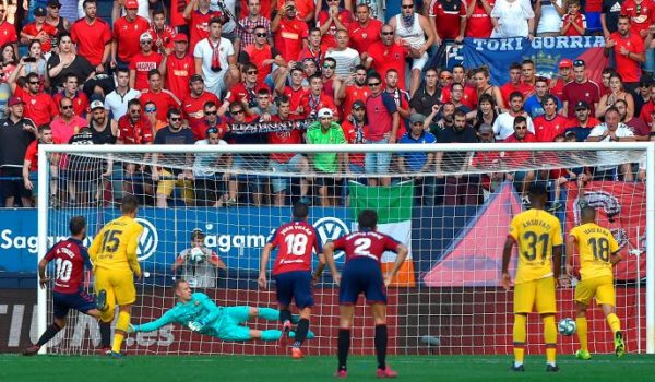 El Barcelona tropieza con un firme Osasuna