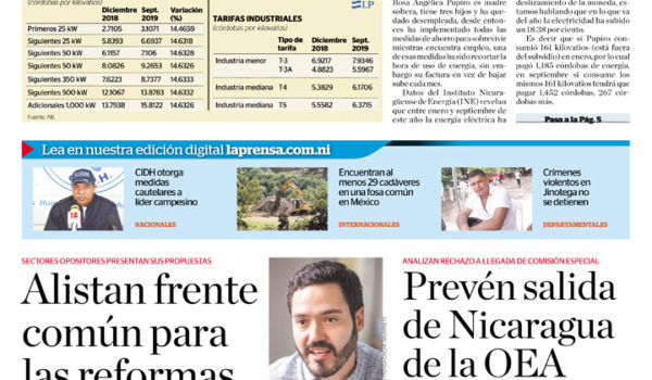Portada impresa 18-09-2019