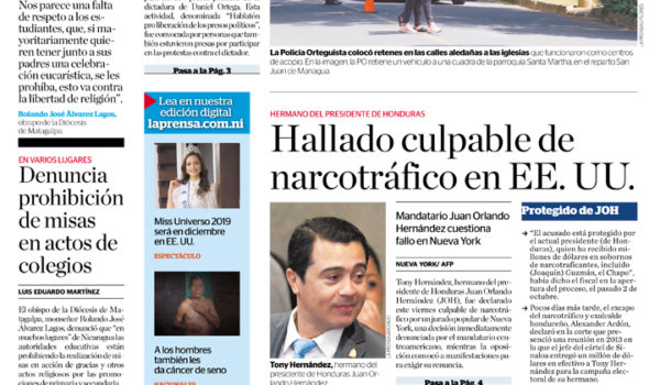 Portada impresa 19-10-2019