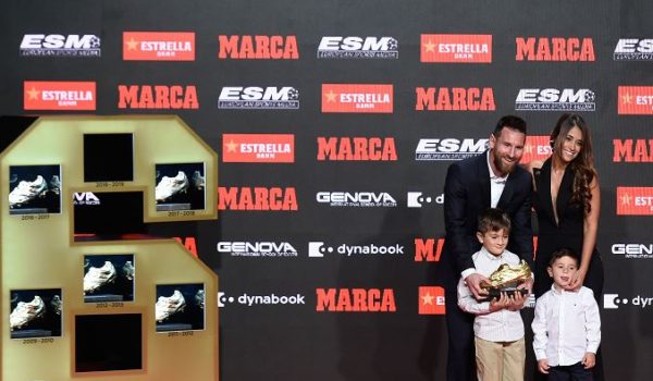 Messi recibió su sexta Bota de Oro al mejor goleador de las ligas europeas