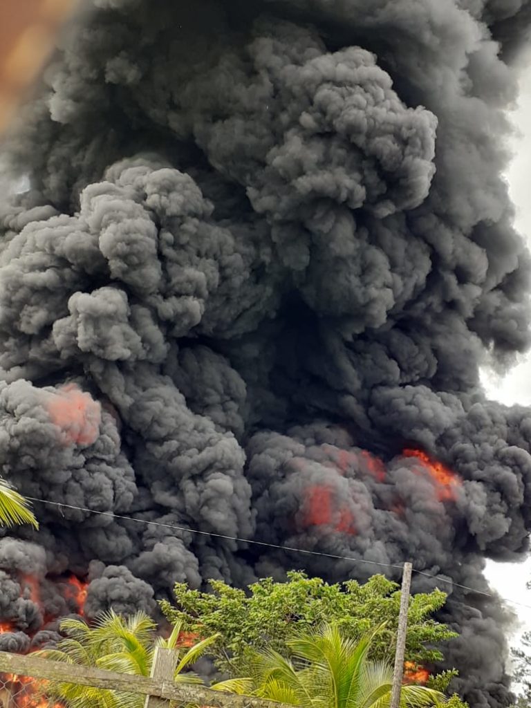Incendio en Waspam, Caribe Norte de Nicaragua.