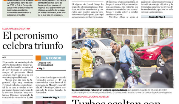 Portada impresa 28-10-2019