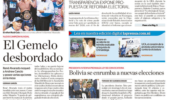 Portada impresa 25-11-2019