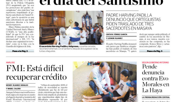 Portada impresa 22-11-2019