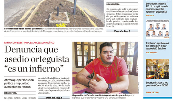 Portada impresa 14-01-2020