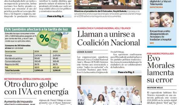 Portada impresa 18-01-2020