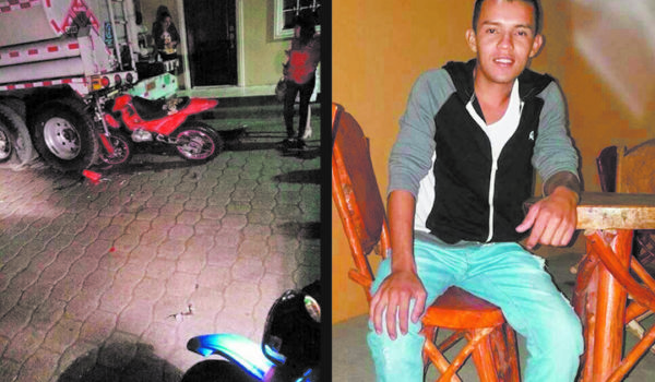 Joven muere al estrellarse con su moto contra una cisterna en Nueva Segovia