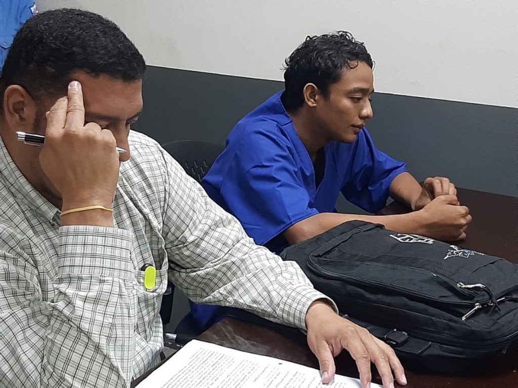 Lesther Lezama Morales  cuando tenía sus dos manos y fue acusado por homicidio.. LA PRENSA/Archivo