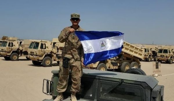 soldado, bandera, Nicaragua