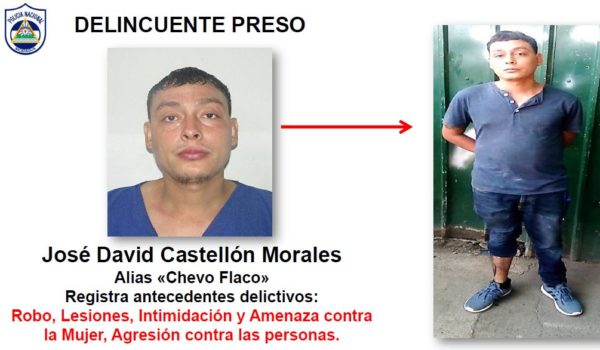 Capturan a uno de los motorizados que robaron y violaron a dos jóvenes en Managua