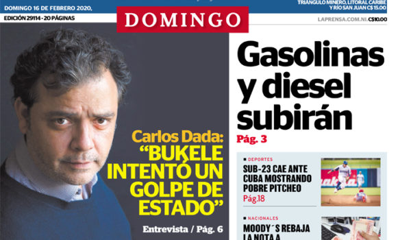 Portada impresa 16-02-2020