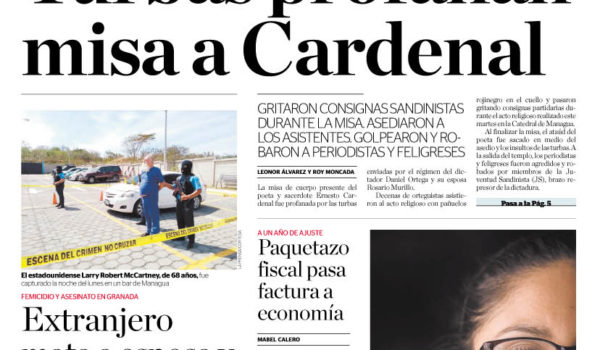 Portada impresa 4-3-2020