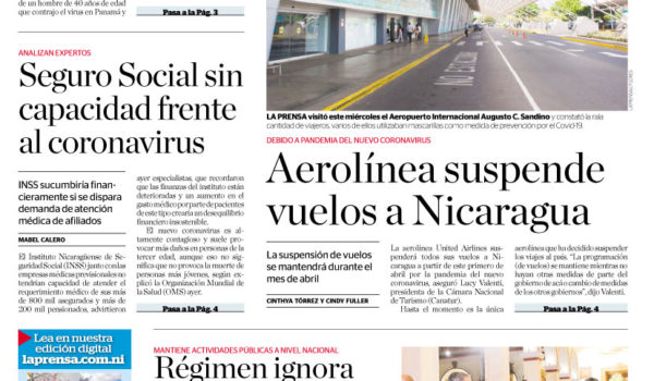 Portada impresa 19-3-2020