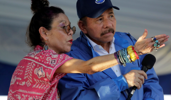 A Daniel Ortega no se le mira en ningún acto oficial desde febrero, mientras que Murillo solo habla por la televisión. LA PRENSA/ARCHIVO
