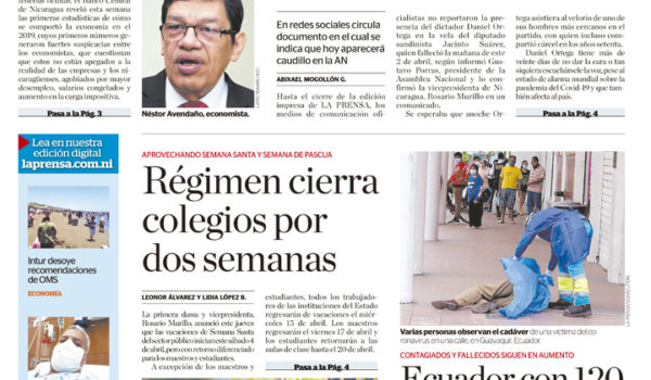 Portada impresa 03-04-2020