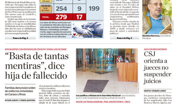 Portada impresa 20-05-2020