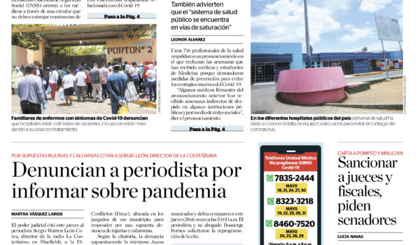 Portada impresa 29-05-2020