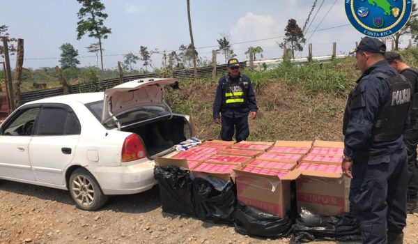 Costa Rica decomisa más de 44 mil dólares en cigarrillos contrabandeados desde Nicaragua