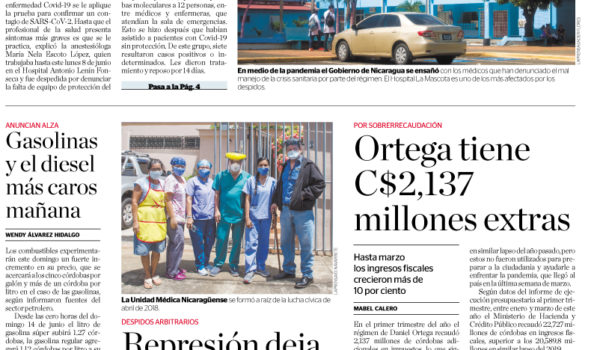 Portada impresa 13-06-2020