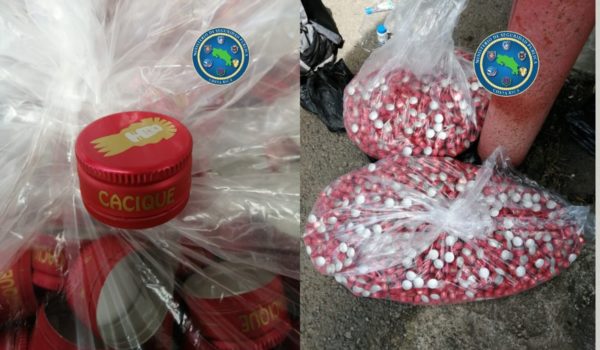 Capturan a nicaragüense con seis mil tapas que serían usadas para botellas de licor adulterado
